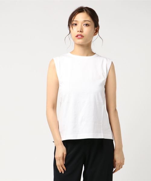 SLOBE IENA(スローブイエナ)の「バックレースアップノースリーブプルオーバー◆(Tシャツ/カットソー・レディース・ホワイト/カーキ/イエロー・FREE)」の8枚目の写真