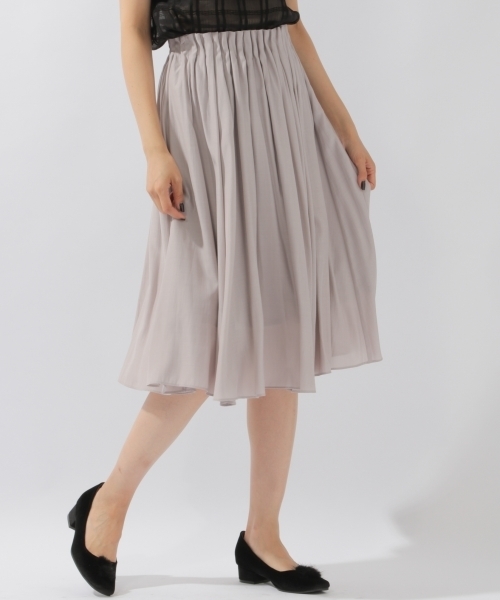 laboratory work（ラボラトリーワーク）の「レーヨン混タックスカート（スカート・レディース・ライトグレー/カーキ/ダークオレンジ/ネイビー・MEDIUM）」の5枚目の写真