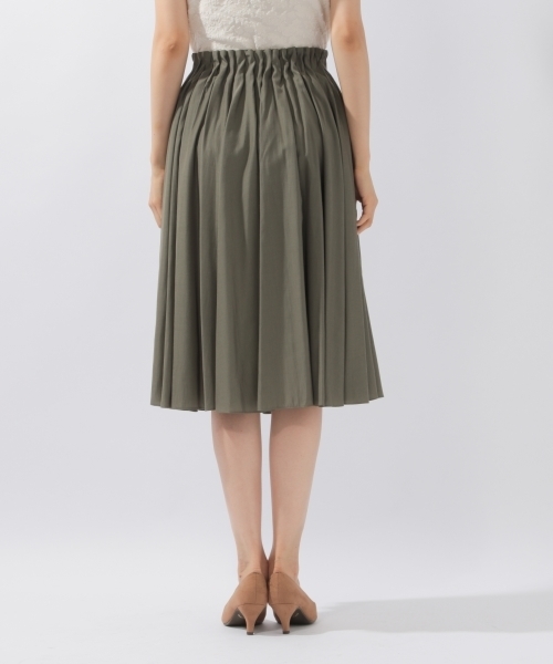 laboratory work（ラボラトリーワーク）の「レーヨン混タックスカート（スカート・レディース・ライトグレー/カーキ/ダークオレンジ/ネイビー・MEDIUM）」の10枚目の写真