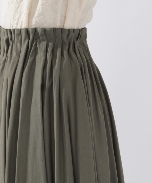 laboratory work（ラボラトリーワーク）の「レーヨン混タックスカート（スカート・レディース・ライトグレー/カーキ/ダークオレンジ/ネイビー・MEDIUM）」の12枚目の写真