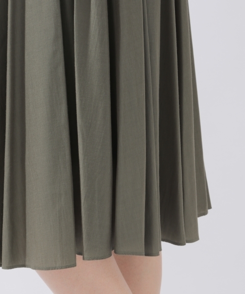 laboratory work（ラボラトリーワーク）の「レーヨン混タックスカート（スカート・レディース・ライトグレー/カーキ/ダークオレンジ/ネイビー・MEDIUM）」の13枚目の写真