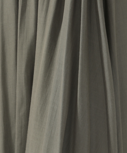 laboratory work（ラボラトリーワーク）の「レーヨン混タックスカート（スカート・レディース・ライトグレー/カーキ/ダークオレンジ/ネイビー・MEDIUM）」の14枚目の写真