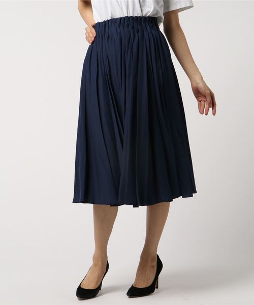 laboratory work（ラボラトリーワーク）の「レーヨン混タックスカート（スカート・レディース・ライトグレー/カーキ/ダークオレンジ/ネイビー・MEDIUM）」の15枚目の写真