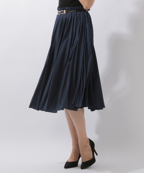 laboratory work（ラボラトリーワーク）の「レーヨン混タックスカート（スカート・レディース・ライトグレー/カーキ/ダークオレンジ/ネイビー・MEDIUM）」の16枚目の写真