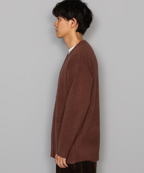 グリーンレーベル　ブークレ ダブルフェイス カーディガン ブークレ ダブルフェイス Vネック ニット カーディガン｜ユナイテッド