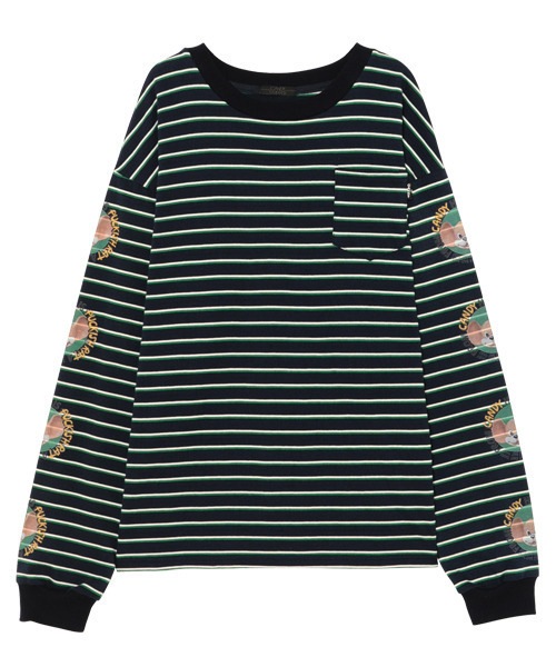 Candy Stripper（キャンディストリッパー）の「POCKISH RAT BORDER Tシャツ（Tシャツ/カットソー・レディース・ブラック/ネイビー/イエロー・2）」の3枚目の写真