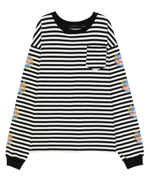 Candy Stripper（キャンディストリッパー）の「POCKISH RAT BORDER Tシャツ（Tシャツ/カットソー・レディース・ブラック/ネイビー/イエロー・2）」の5枚目の写真