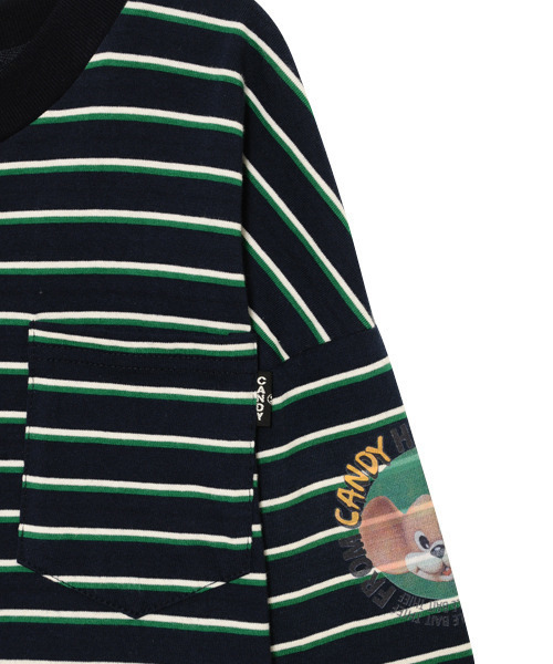 Candy Stripper（キャンディストリッパー）の「POCKISH RAT BORDER Tシャツ（Tシャツ/カットソー・レディース・ブラック/ネイビー/イエロー・2）」の9枚目の写真