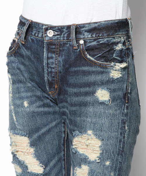 goa（ゴア）の「ヴィンテージ ブロークンデニムボーイズPt（デニムパンツ・レディース・ブルー系その他・1/2）」の4枚目の写真