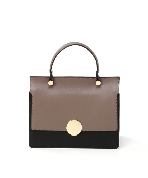 TOPKAPI（トプカピ）の「バイカラートップハンドル2wayバッグ（ハンドバッグ・レディース・グレイッシュベージュ/ピンクベージュ・FREE）」の5枚目の写真