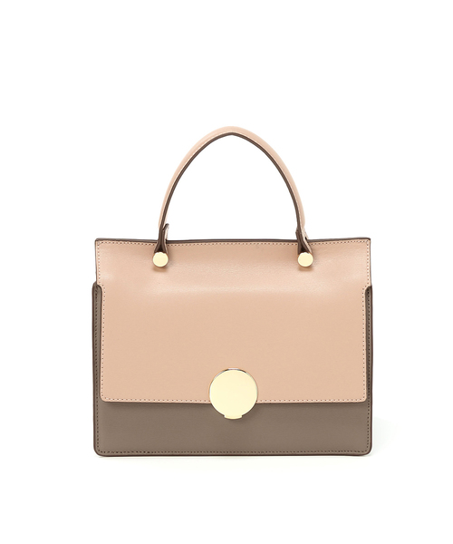 TOPKAPI（トプカピ）の「バイカラートップハンドル2wayバッグ（ハンドバッグ・レディース・グレイッシュベージュ/ピンクベージュ・FREE）」の8枚目の写真