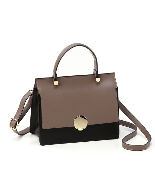 TOPKAPI（トプカピ）の「バイカラートップハンドル2wayバッグ（ハンドバッグ・レディース・グレイッシュベージュ/ピンクベージュ・FREE）」の19枚目の写真