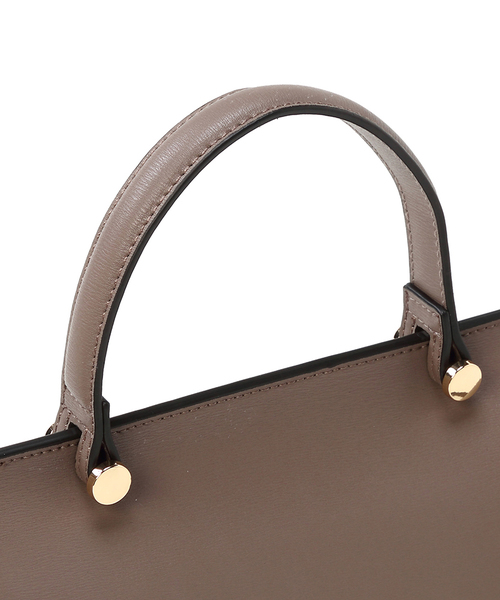 TOPKAPI（トプカピ）の「バイカラートップハンドル2wayバッグ（ハンドバッグ・レディース・グレイッシュベージュ/ピンクベージュ・FREE）」の6枚目の写真