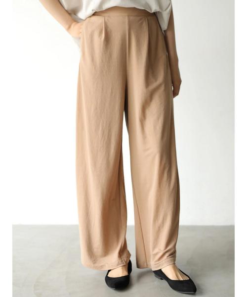 AMERICAN HOLIC（アメリカンホリック）の「前タックストレートカットワイドパンツ　＊（その他パンツ・レディース・ブラック/ベージュ/カーキ/オレンジ・M/L）」の12枚目の写真