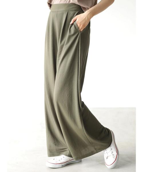 AMERICAN HOLIC（アメリカンホリック）の「前タックストレートカットワイドパンツ　＊（その他パンツ・レディース・ブラック/ベージュ/カーキ/オレンジ・M/L）」の16枚目の写真