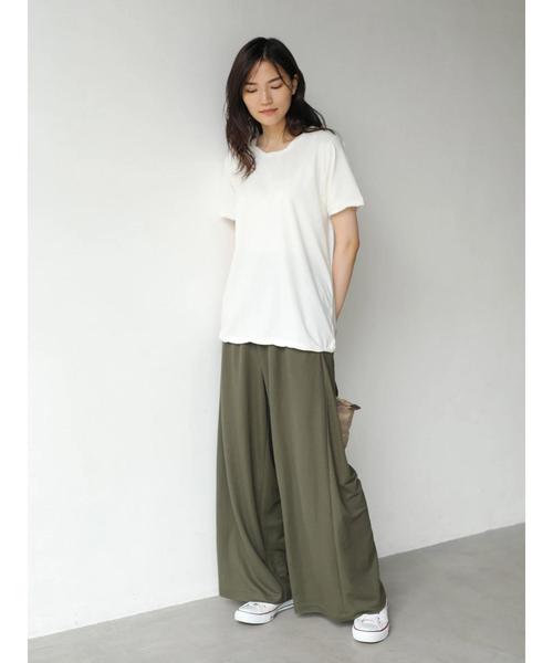 AMERICAN HOLIC（アメリカンホリック）の「前タックストレートカットワイドパンツ　＊（その他パンツ・レディース・ブラック/ベージュ/カーキ/オレンジ・M/L）」の22枚目の写真