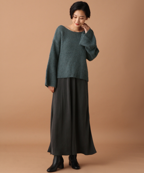 A part by（アパートバイ）の「キュプラギャザーマキシスカート 856316（スカート・レディース・ブラウン/グレー/イエロー/ナチュラル・FREE）」の5枚目の写真