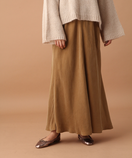 A part by（アパートバイ）の「キュプラギャザーマキシスカート 856316（スカート・レディース・ブラウン/グレー/イエロー/ナチュラル・FREE）」の21枚目の写真