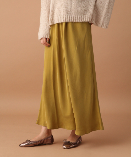 A part by（アパートバイ）の「キュプラギャザーマキシスカート 856316（スカート・レディース・ブラウン/グレー/イエロー/ナチュラル・FREE）」の18枚目の写真