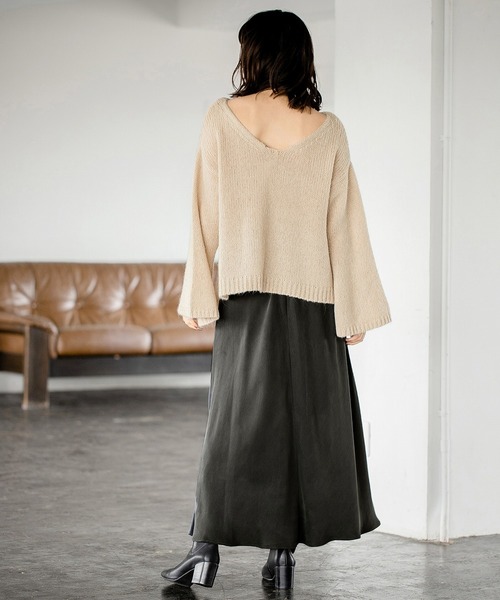 A part by（アパートバイ）の「キュプラギャザーマキシスカート 856316（スカート・レディース・ブラウン/グレー/イエロー/ナチュラル・FREE）」の13枚目の写真