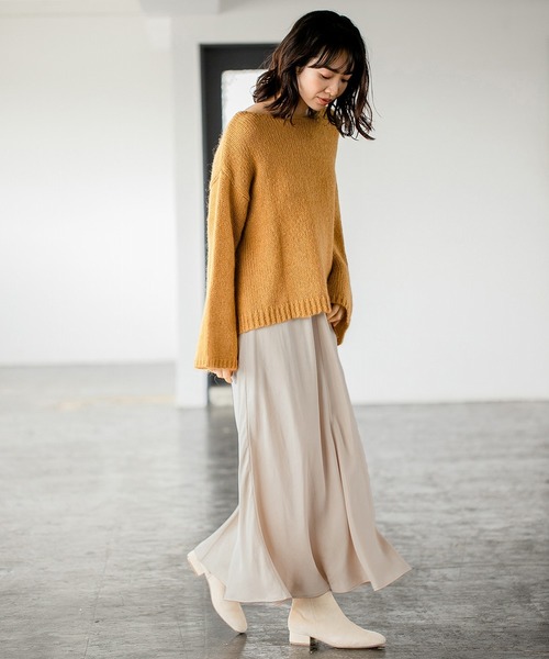 A part by（アパートバイ）の「キュプラギャザーマキシスカート 856316（スカート・レディース・ブラウン/グレー/イエロー/ナチュラル・FREE）」の15枚目の写真