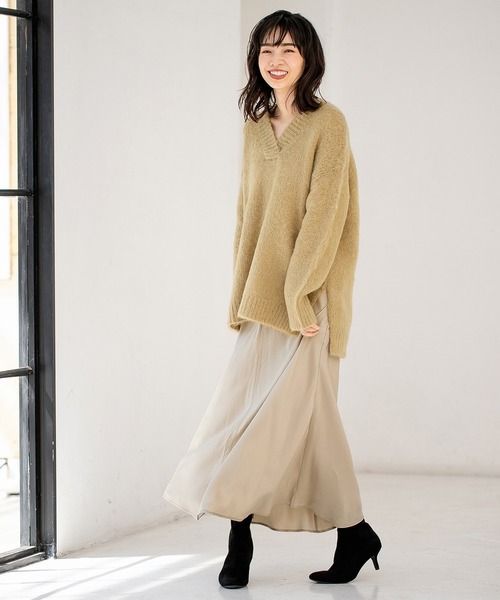 A part by（アパートバイ）の「キュプラギャザーマキシスカート 856316（スカート・レディース・ブラウン/グレー/イエロー/ナチュラル・FREE）」の22枚目の写真