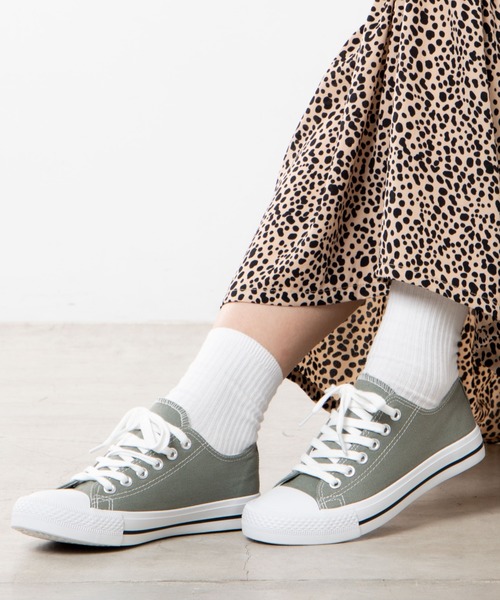 WEGO（ウィゴー）の「WEGO/キャンバスローカットスニーカー（スニーカー・レディース・グリーン系その他/レッド/グレー/ブラック系その他/ブラック/ダークベージュ/ブラウン/パープル/キナリ・SMALL/LARGE/MEDIUM）」の8枚目の写真