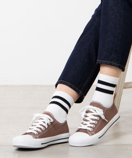 WEGO（ウィゴー）の「WEGO/キャンバスローカットスニーカー（スニーカー・レディース・グリーン系その他/レッド/グレー/ブラック系その他/ブラック/ダークベージュ/ブラウン/パープル/キナリ・SMALL/LARGE/MEDIUM）」の6枚目の写真