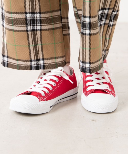 WEGO（ウィゴー）の「WEGO/キャンバスローカットスニーカー（スニーカー・レディース・グリーン系その他/レッド/グレー/ブラック系その他/ブラック/ダークベージュ/ブラウン/パープル/キナリ・SMALL/LARGE/MEDIUM）」の9枚目の写真