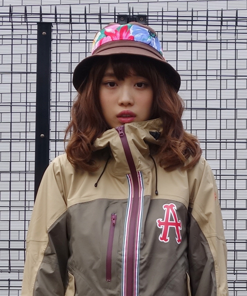 ALDIES（アールディーズ）の「Moody Hat 柄リボン バケットハット（ハット・メンズ・バーガンディー/ブラウン/ホワイト・SMALL/MEDIUM）」の3枚目の写真