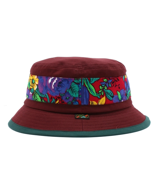 ALDIES（アールディーズ）の「Moody Hat 柄リボン バケットハット（ハット・メンズ・バーガンディー/ブラウン/ホワイト・SMALL/MEDIUM）」の4枚目の写真