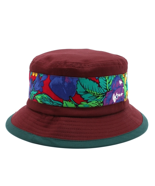 ALDIES（アールディーズ）の「Moody Hat 柄リボン バケットハット（ハット・メンズ・バーガンディー/ブラウン/ホワイト・SMALL/MEDIUM）」の5枚目の写真