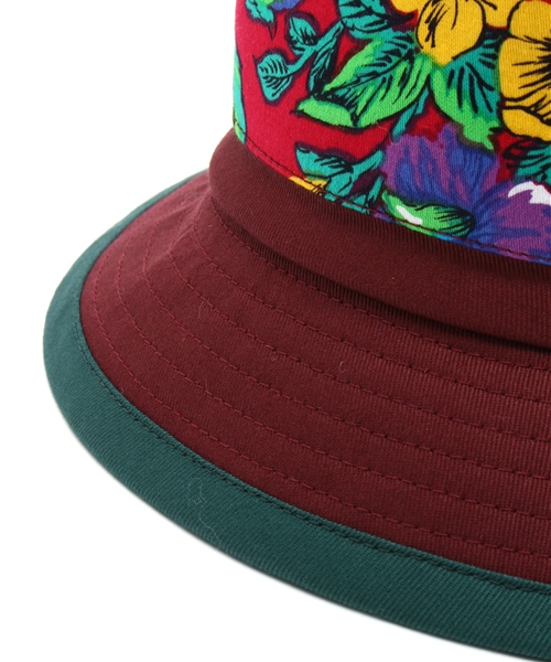 ALDIES（アールディーズ）の「Moody Hat 柄リボン バケットハット（ハット・メンズ・バーガンディー/ブラウン/ホワイト・SMALL/MEDIUM）」の6枚目の写真