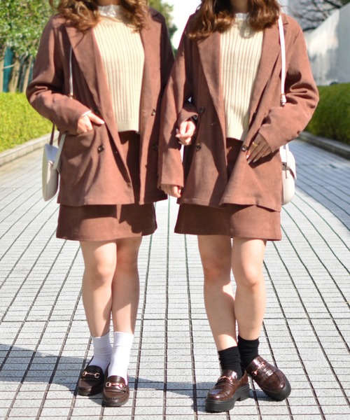 PairPair（ペアペア）の「ベーシック台形スカート(セットアップ)（スカート・レディース・ライトベージュ/ブルーグレー/モカ・FREE）」の5枚目の写真