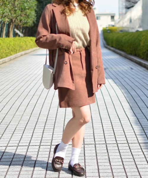 PairPair（ペアペア）の「ベーシック台形スカート(セットアップ)（スカート・レディース・ライトベージュ/ブルーグレー/モカ・FREE）」の9枚目の写真