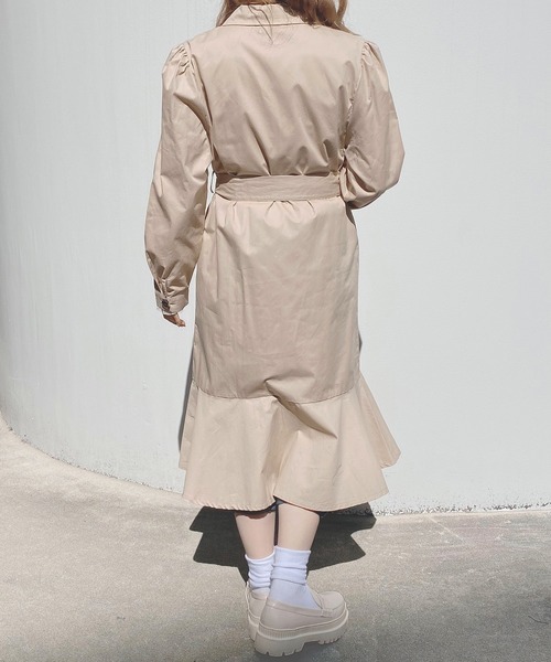 PairPair（ペアペア）の「ワンピース風トレンチコート（トレンチコート・レディース・ベージュ/ピンクベージュ・FREE）」の16枚目の写真