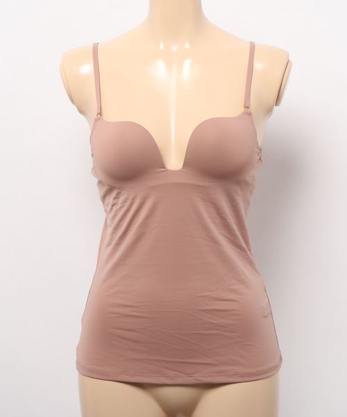 PEACH JOHN（ピーチジョン）の「【オールシーズン活躍◎ノンワイヤーの寄せ上げブラを内蔵のカップ付きキャミ！】自由のブラキャミソール（インナーウェア/肌着・レディース・ブラック/ピンク・DE65/DE75/BC75/DE70/BC65/BC70）」の5枚目の写真