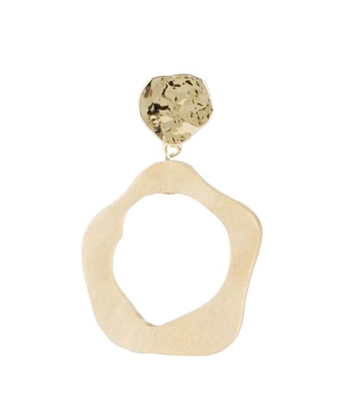 dazzlin（ダズリン）の「ウッドライクサークルイヤリング（イヤリング・レディース・ベージュ/ブラウン・FREE）」の3枚目の写真