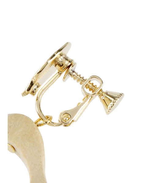 dazzlin（ダズリン）の「ウッドライクサークルイヤリング（イヤリング・レディース・ベージュ/ブラウン・FREE）」の4枚目の写真