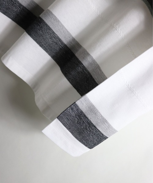 Confirm(コンファーム)の「Confirm / コンファーム へリンボーンボーダーロンT(Tシャツ/カットソー・メンズ・ブラック/ベージュ/ネイビー/ワイン・M/L)」の14枚目の写真