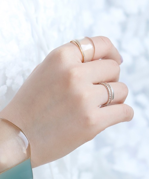 ANEMONE（アネモネ）の「クリアカラーワイドリング（リング・レディース・クリア/グレー/オレンジ/ホワイト/ピンク/グリーン・FREE）」の6枚目の写真