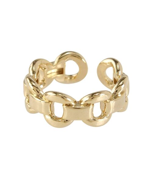 EMODA（エモダ）の「ワイドチェーンリング（リング・レディース・シルバー/ゴールド・FREE）」の3枚目の写真