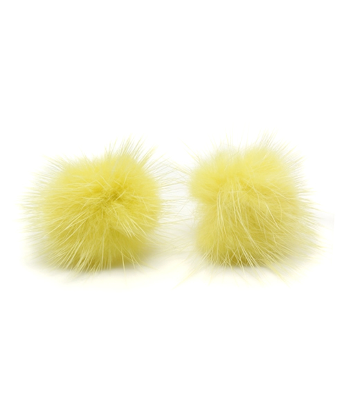 Ray BEAMS（レイビームス）の「te to te / ファー&パール ピアス（ピアス（両耳用）・レディース・ブラック/ベージュ/ピンク/イエロー/ブルー/ラベンダー・ONE SIZE）」の11枚目の写真