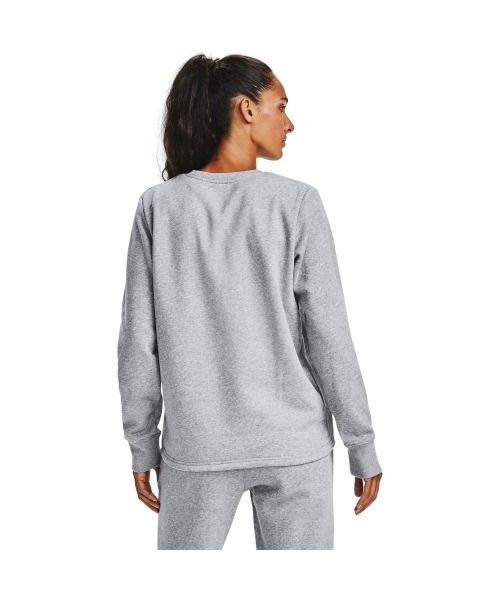 UNDER ARMOUR（アンダーアーマー）の「UAライバルフリース レフトチェスト クルー(トレーニング/WOMEN)（スウェット・レディース・グレー/ブラック・LG/XL/MD/SM）」の5枚目の写真