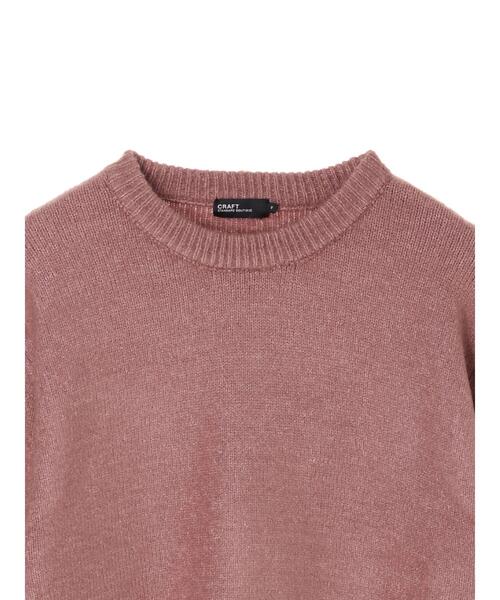 CRAFT STANDARD BOUTIQUE（クラフトスタンダードブティック）の「クルーネックソフトニットプルオーバー＊（ニット/セーター・メンズ・ブラック/ダークブラウン/アイボリー/ピンク系その他2・LL/M/L）」の6枚目の写真