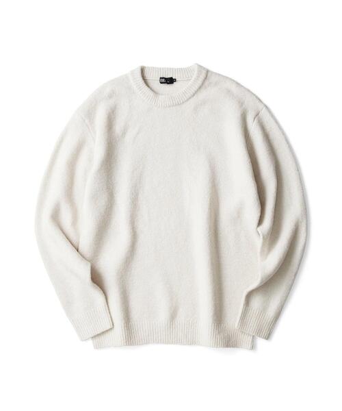 CRAFT STANDARD BOUTIQUE（クラフトスタンダードブティック）の「クルーネックソフトニットプルオーバー＊（ニット/セーター・メンズ・ブラック/ダークブラウン/アイボリー/ピンク系その他2・LL/M/L）」の2枚目の写真