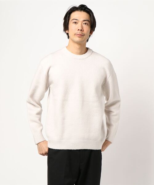 CRAFT STANDARD BOUTIQUE（クラフトスタンダードブティック）の「クルーネックソフトニットプルオーバー＊（ニット/セーター・メンズ・ブラック/ダークブラウン/アイボリー/ピンク系その他2・LL/M/L）」の17枚目の写真