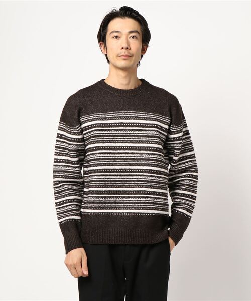 CRAFT STANDARD BOUTIQUE（クラフトスタンダードブティック）の「クルーネックソフトニットプルオーバー＊（ニット/セーター・メンズ・ブラック/ダークブラウン/アイボリー/ピンク系その他2・LL/M/L）」の20枚目の写真