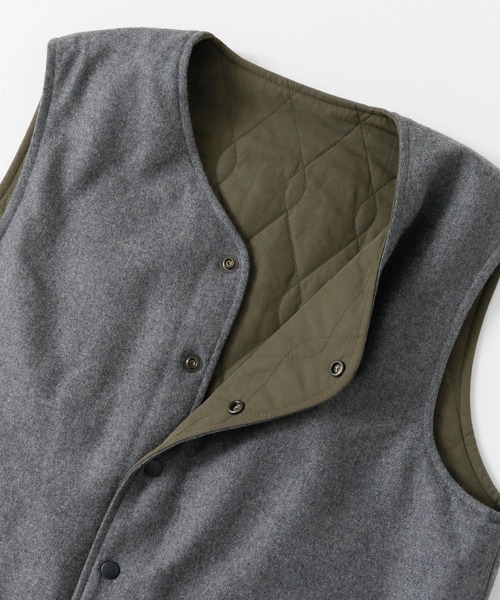 URBAN RESEARCH DOORS - UNIFY リバーシブルベスト オリーブ・グレー URBAN RESEARCH DOORS - UNIFY リバーシブルベスト オリーブ