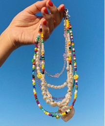 【VINTAGE HOLLYWOOD】Pixel Smile Pearl Necklace〜ネックレス VINTAGE HOLLYWOOD（ビンテージハリウッド）の「【VINTAGE